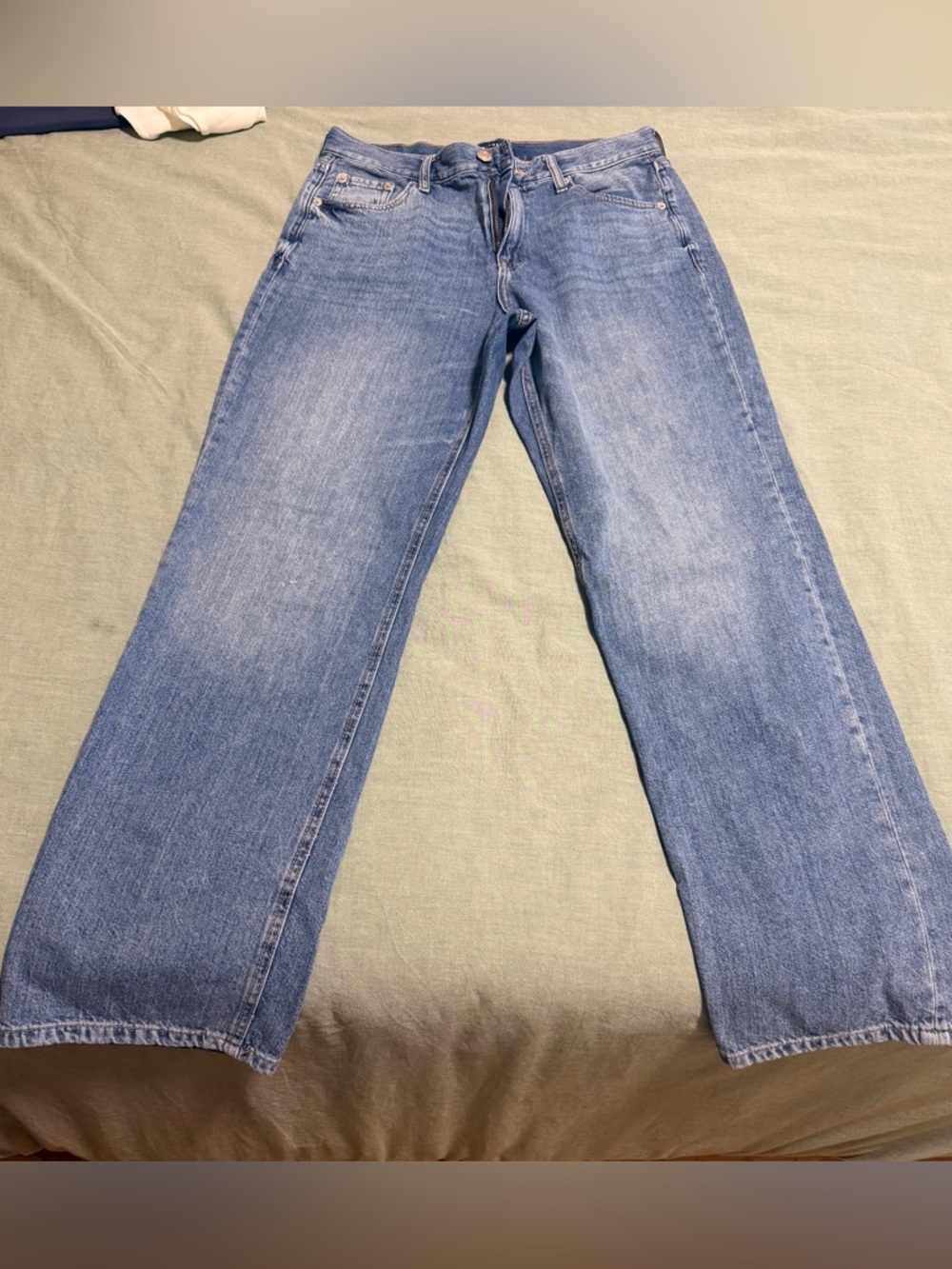 Aeropostale High Rise baggy Classic Straight-Leg Blue Jeans